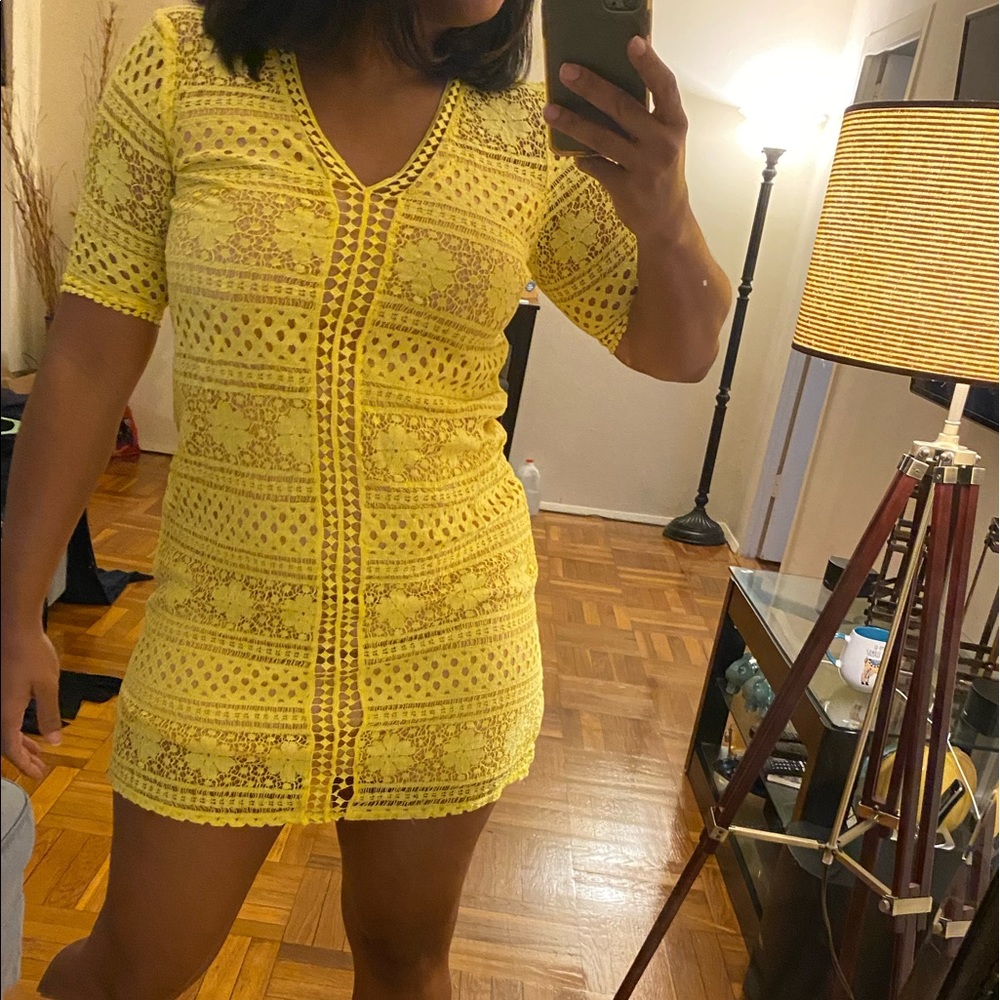 💛Lace Bright Yellow Dress💛